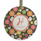Apples & Oranges Frosted Glass Ornament - Round