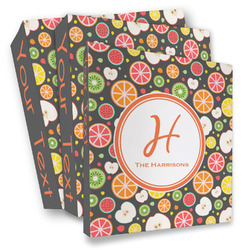 Apples & Oranges 3 Ring Binder - Full Wrap (Personalized)