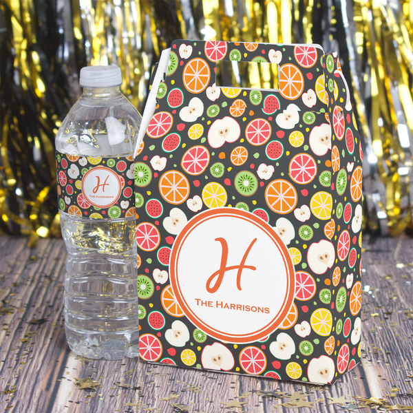 Apples & Oranges Gable Favor Box - In Context