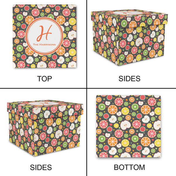 Apples & Oranges Gift Boxes with Lid - Canvas Wrapped - Large - Approval