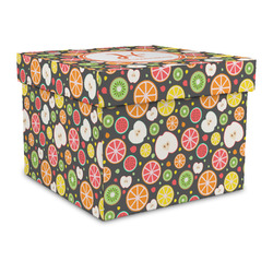 Apples & Oranges Gift Box with Lid - Canvas Wrapped - Large (Personalized)