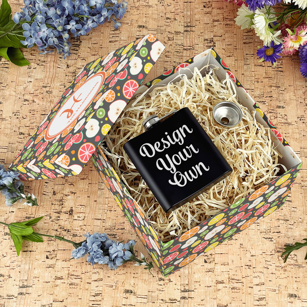 Apples & Oranges Gift Boxes with Lid - Canvas Wrapped - Large - In Context