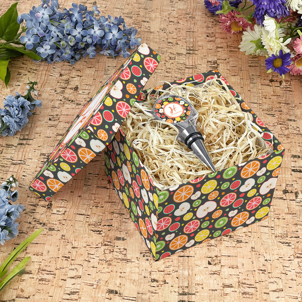 Apples & Oranges Gift Boxes with Lid - Canvas Wrapped - Medium - In Context