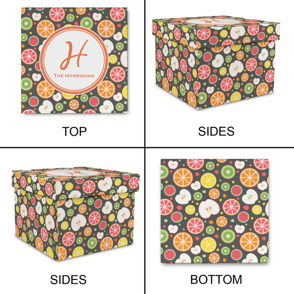 Apples & Oranges Gift Boxes with Lid - Canvas Wrapped - Small - Approval