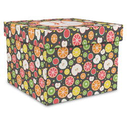 Apples & Oranges Gift Box with Lid - Canvas Wrapped - X-Large (Personalized)