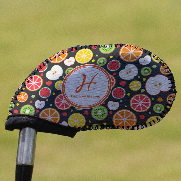 Custom Apples & Oranges Golf Club Iron Cover (Personalized)