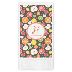 Apples & Oranges Guest Napkins - Full Color - Embossed Edge (Personalized)