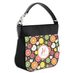 Apples & Oranges Classic Tote Purse w/Leather Trim Front Personalized 