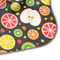 Apples & Oranges Hooded Baby Towel- Detail Corner