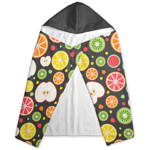 Apples & Oranges Hooded Towel - Folded
