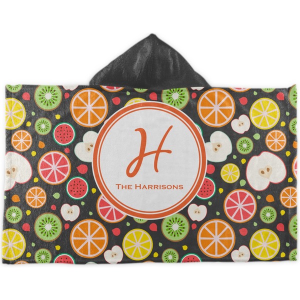 Custom Apples & Oranges Kids Hooded Towel (Personalized)