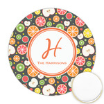 Apples & Oranges Printed Cookie Topper - Round (Personalized)
