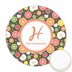 Apples & Oranges Printed Cookie Topper - Round (Personalized)