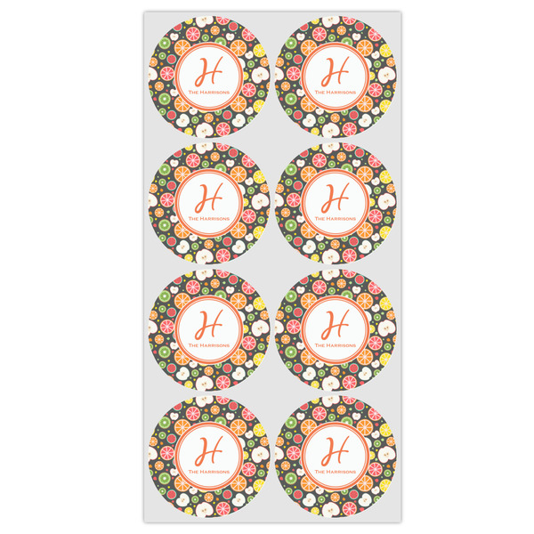Apples & Oranges Icing Circle - Medium - Set of 8
