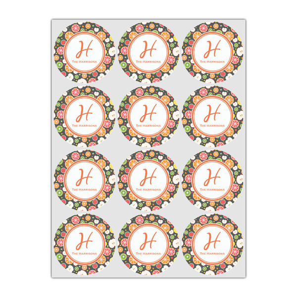 Apples & Oranges Icing Circle - Small - Set of 12