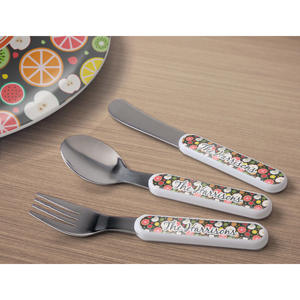 Apples & Oranges Kids Flatware w/ Plate