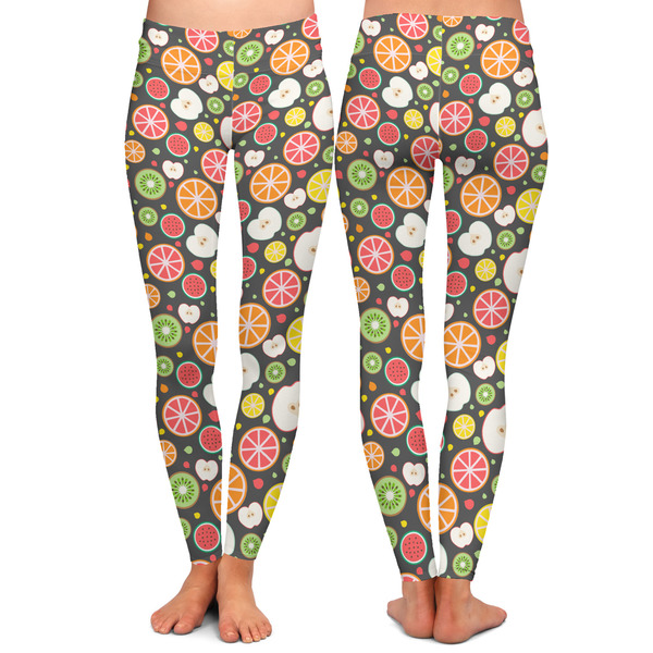 Apples & Oranges Ladies Leggings - Front and Back