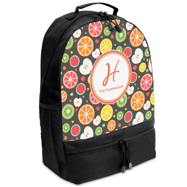 Custom Apples & Oranges Backpacks - Black (Personalized)