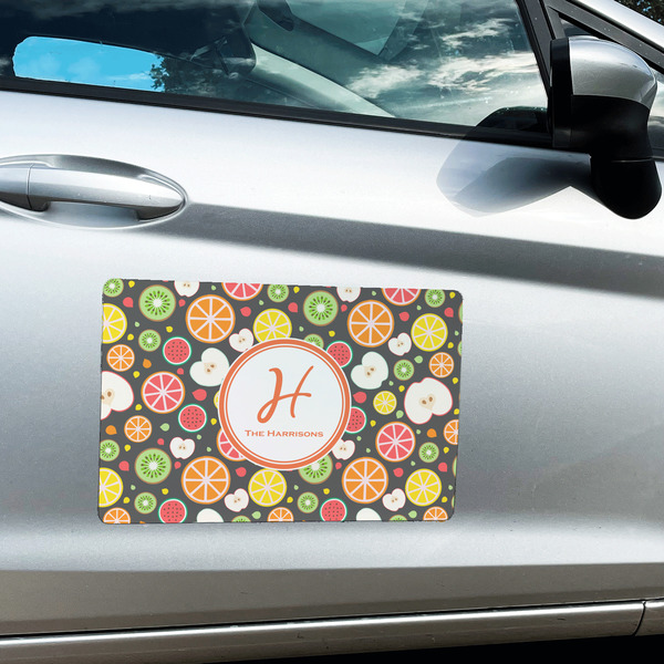 Apples & Oranges Large Rectangle Car Magnets- In Context