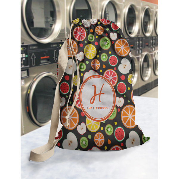 Apples & Oranges Laundry Bag in Laundromat