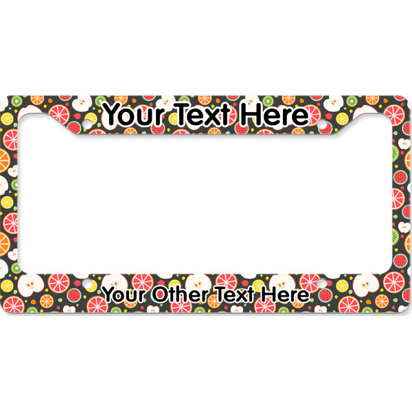 Custom Apples & Oranges License Plate Frame - Style B (Personalized)