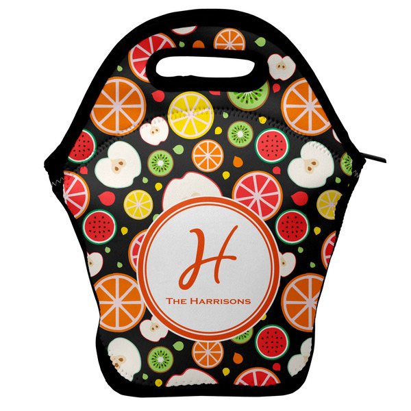 Custom Apples & Oranges Lunch Bag w/ Name and Initial