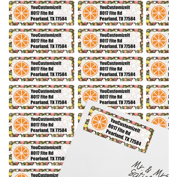 Apples & Oranges Mailing Label on Envelope - Multiple Labels