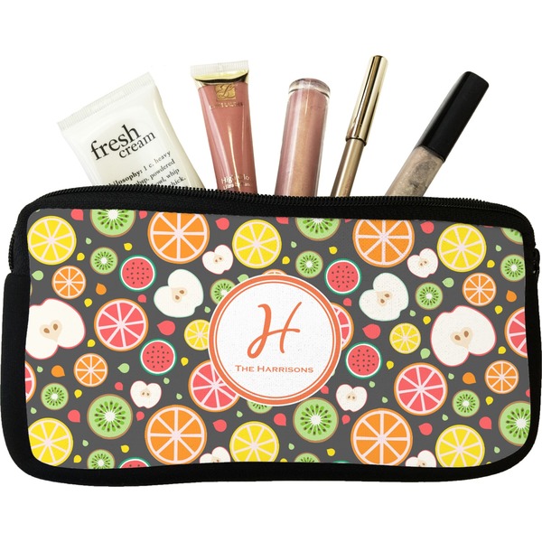 Custom Apples & Oranges Makeup / Cosmetic Bag (Personalized)