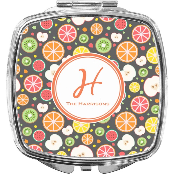 Custom Apples & Oranges Compact Makeup Mirror (Personalized)