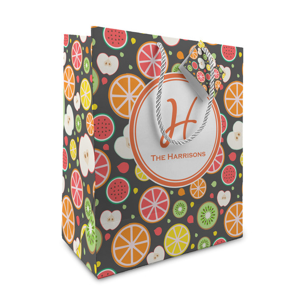 Custom Apples & Oranges Medium Gift Bag (Personalized)