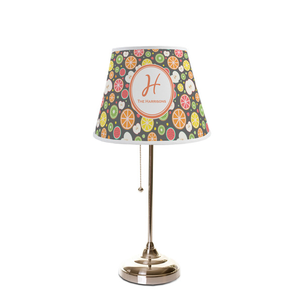 Apples & Oranges Poly Film Empire Lampshade - On Stand