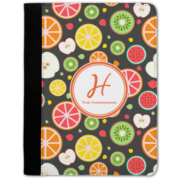 Custom Apples & Oranges Notebook Padfolio - Medium w/ Name and Initial