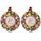 Apples & Oranges Metal Ball Ornament - Front and Back