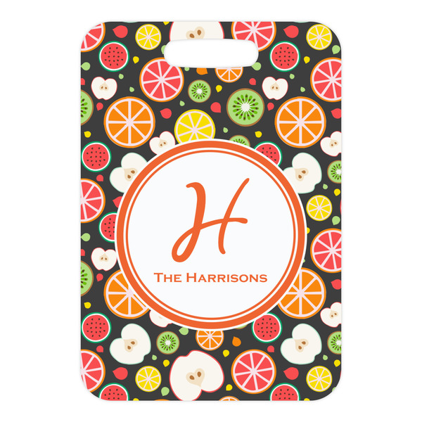 Apples & Oranges Metal Luggage Tag - Front Without Strap