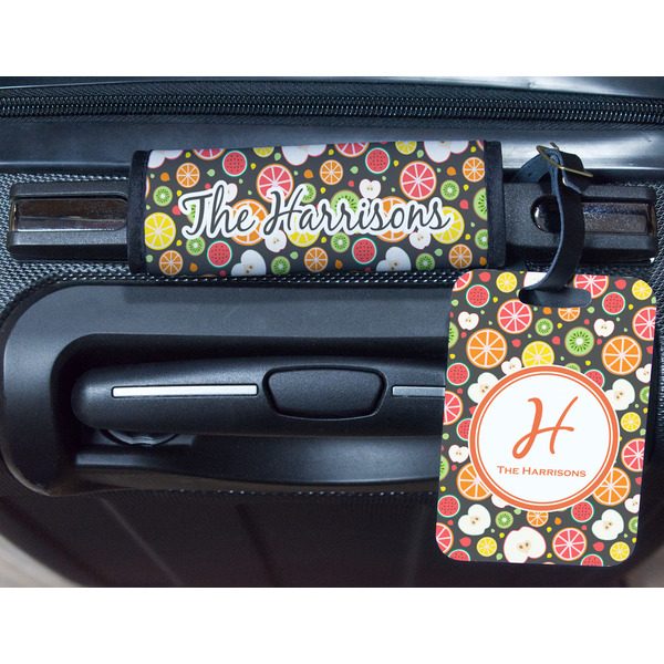 Apples & Oranges Metal Luggage Tag & Handle Wrap - In Context