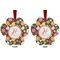 Apples & Oranges Metal Paw Ornament - Front and Back