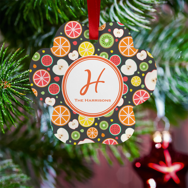 Apples & Oranges Metal Paw Ornament - Lifestyle