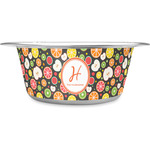 Apples & Oranges Stainless Steel Dog Bowl (Personalized)