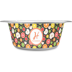 Apples & Oranges Stainless Steel Dog Bowl (Personalized)
