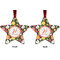 Apples & Oranges Metal Star Ornament - Front and Back