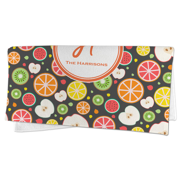Apples & Oranges Microfiber Dish Rag - FOLDED (half)