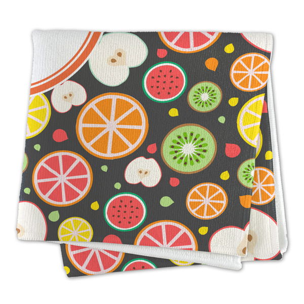 Apples & Oranges Microfiber Dish Rag - FOLDED (square)