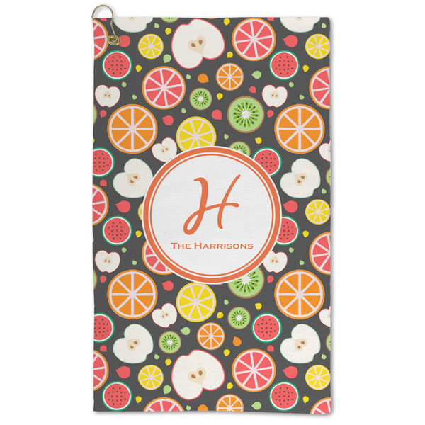 Custom Apples & Oranges Microfiber Golf Towel - Large (Personalized)