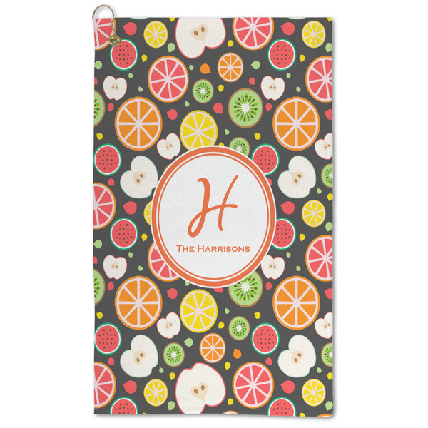 Custom Apples & Oranges Microfiber Golf Towel - Large (Personalized)