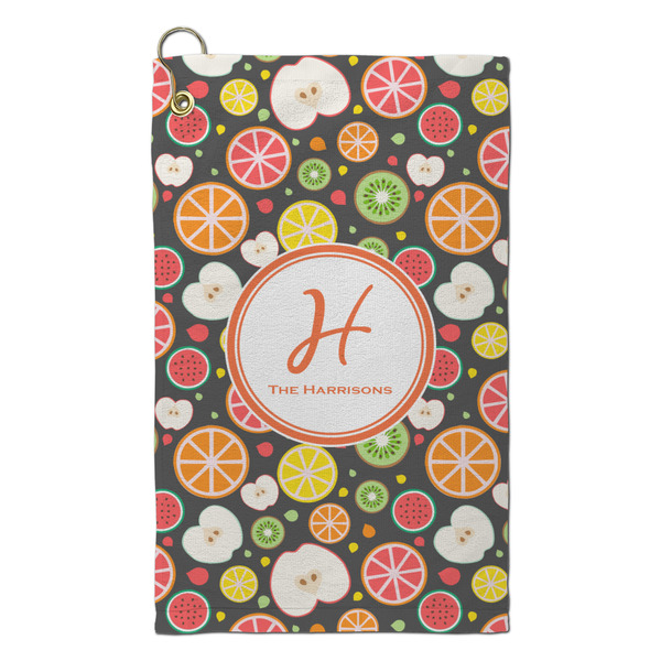 Custom Apples & Oranges Microfiber Golf Towel - Small (Personalized)