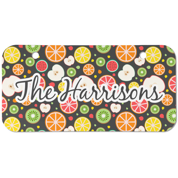 Custom Apples & Oranges Mini/Bicycle License Plate (2 Holes) (Personalized)
