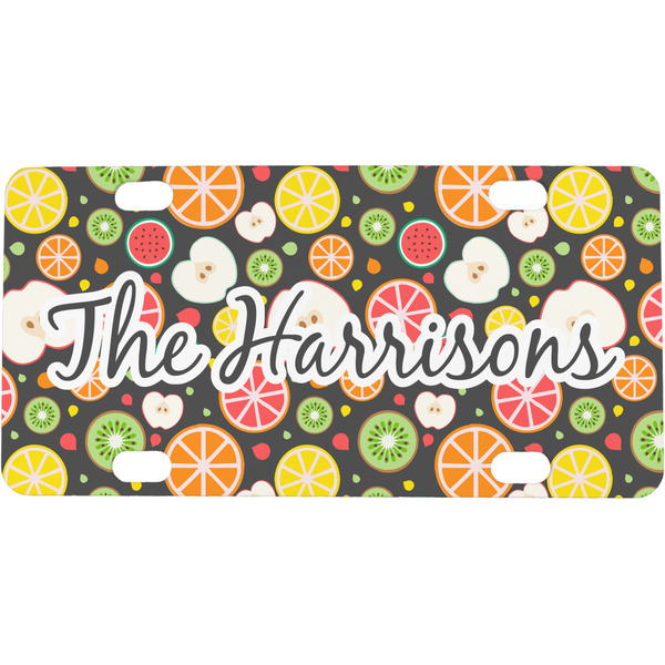 Custom Apples & Oranges Mini / Bicycle License Plate (4 Holes) (Personalized)