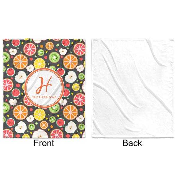 Apples & Oranges Minky Blanket - 50"x60" - Single Sided - Front & Back