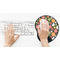Apples & Oranges Mouse Pad with Wrist Rest - LIFESYTLE 2 (in use)