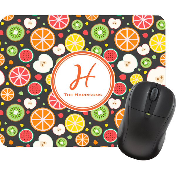 Custom Apples & Oranges Rectangular Mouse Pad (Personalized)